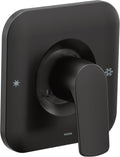 Moen T2811BL Rizon Posi-Temp Pressure Balancing Modern Shower Trim Kit, Valve Required, Matte Black