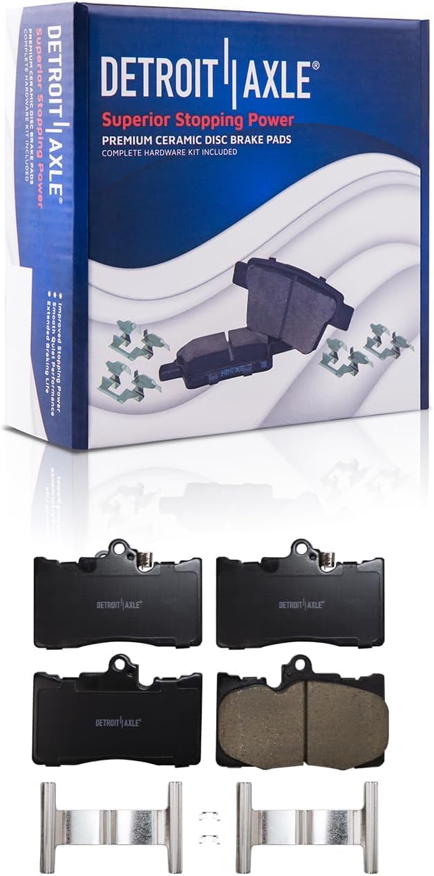 Detroit Axle - Brake Kit for Lexus GS350 IS350 IS200t RC350 GS200t GS450h IS300 RC200t RC300, 13.15' inch Front and 12.20' inch Rear Drilled and Slotted Disc Brakes Rotors Ceramic Brake Pads