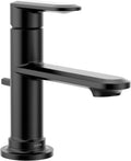 Moen Greenfield Matte Black Single Handle Bathroom Sink Faucet with Optional Deckplate, 6504BL