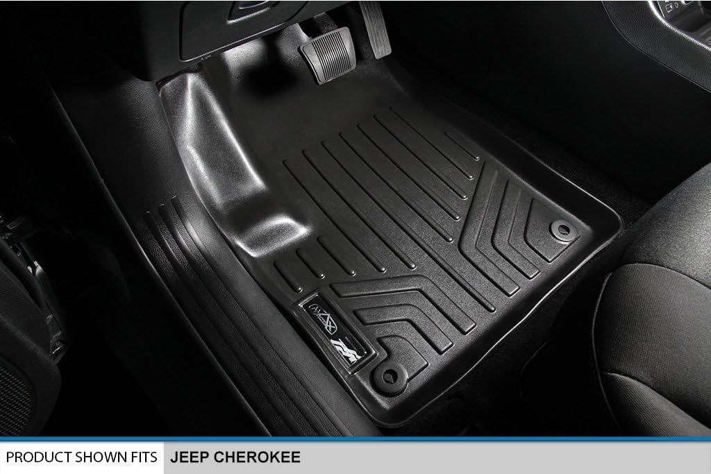 SMARTLINER Custom Fit Floor Mats 1st Row Liner Set for 2014-2023 Jeep Cherokee
