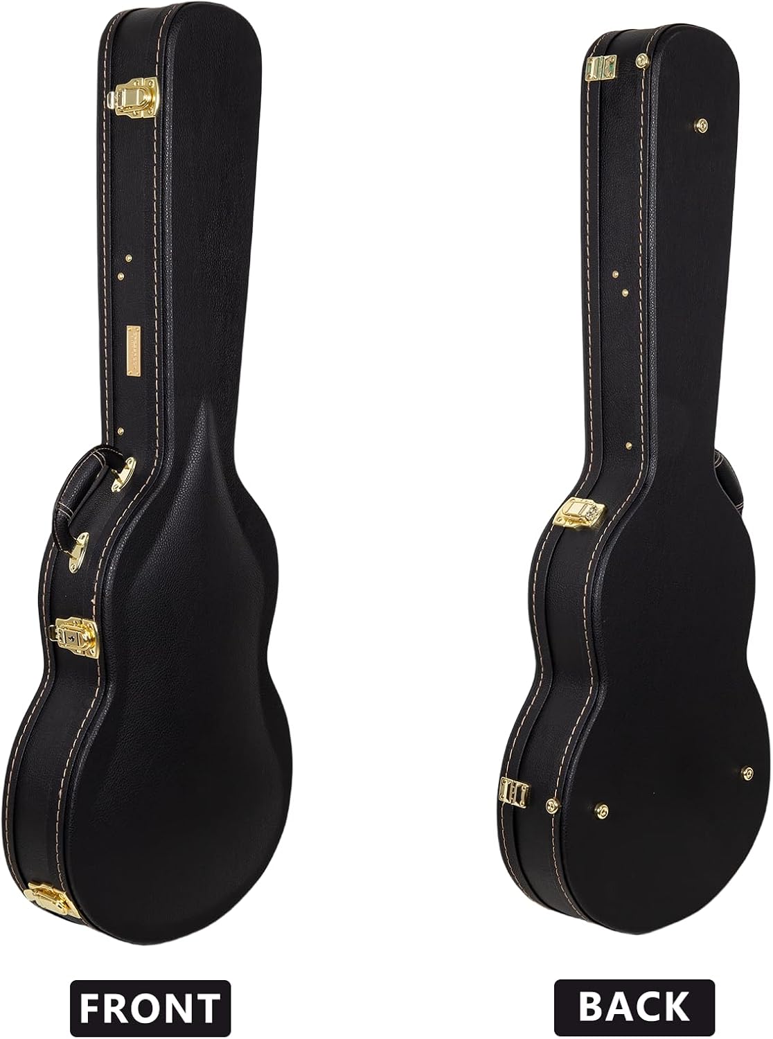Crossrock 13' Archtop Guitar Case for Gretsch Jet/Penguin/Chris Rocha | Wooden Hardshell, Lock, Storage, Left & Right-Hand Compatible – Black (CRW620JA13BK)