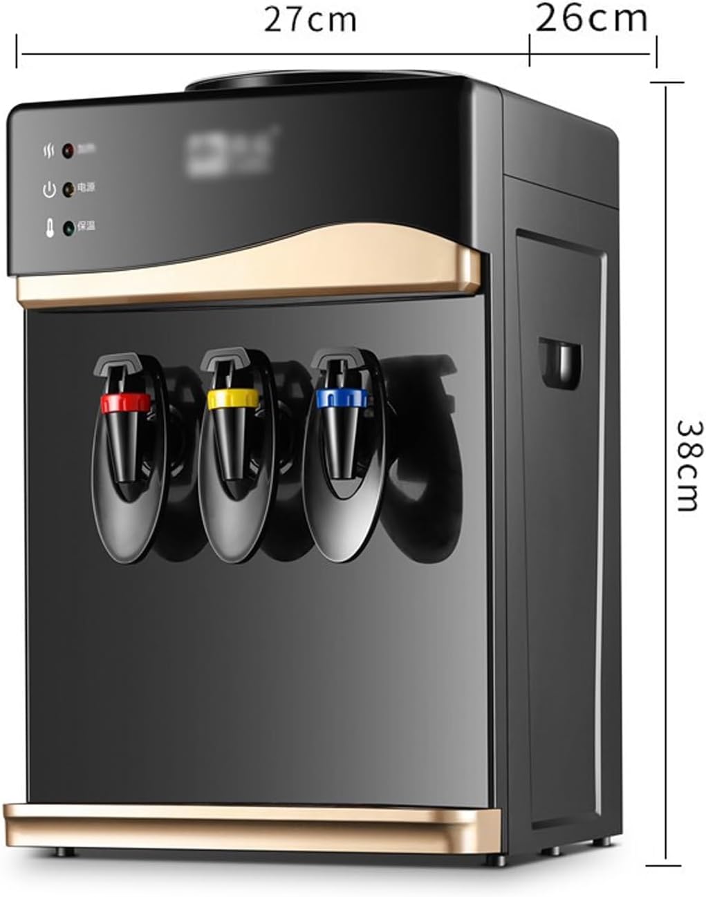 GRFIT hot Water dispensers Household Drink Dispenser Three Taps Warm Ice Warm Water Dispenser Drink Dispenser Home Gadgets Water Bottle Instant hot Water Dispenser (Color : Gold ice hot)