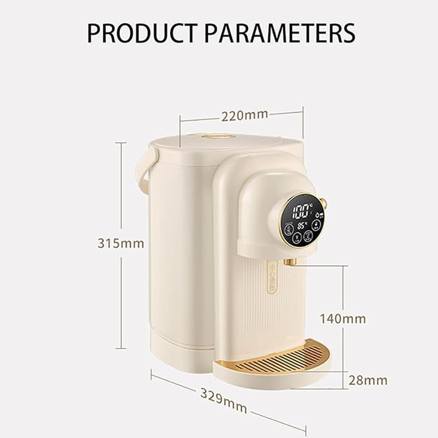 Instant Hot Water Dispenser,Smart Water Dispenser,3.8L Capacity,6 Speed Temperature Adjustment,Touch Control Operation