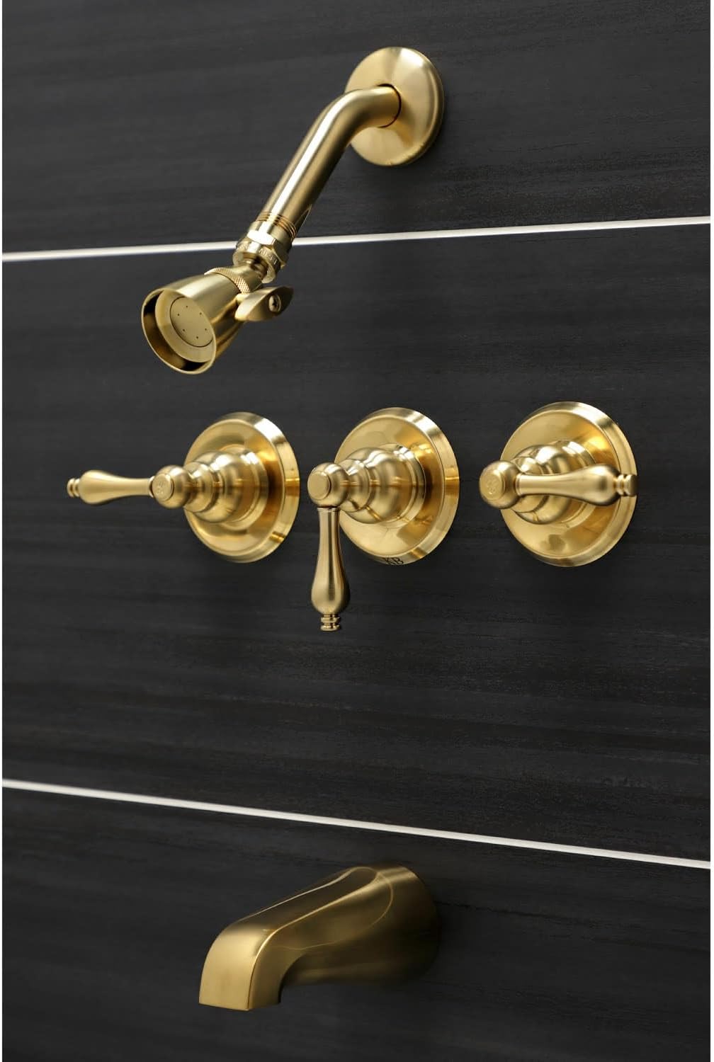 Kingston Brass KB236ALPN Magellan Tub and Shower Faucet, Polished Nickel 72 x 8 x 7.38
