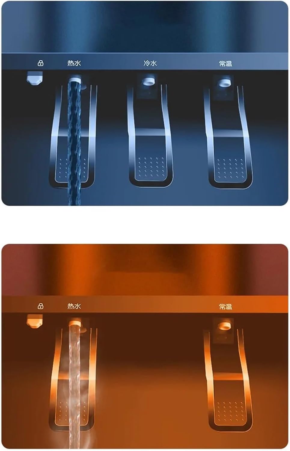 Water Dispenser Water Dispenser Down-Mounted Type Vertical Type Warm Type Cold and Hot Type Down-Mounted Bucket Rapid Heating Drinking Water Water Cooler Dispenser(Ice Warm style2)