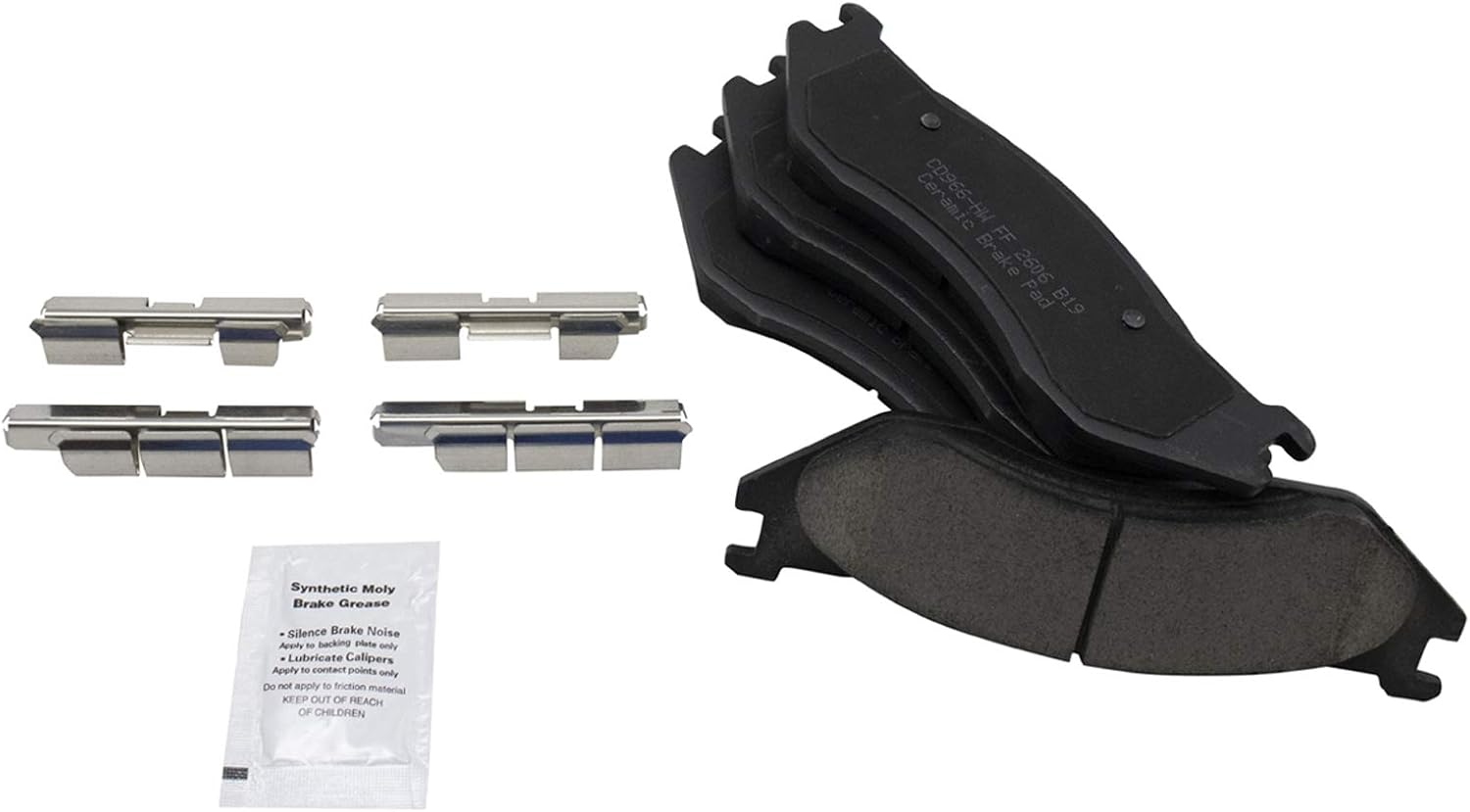 TRQ Performance Front Brake Pad and Rotor Set Ceramic Drilled Slotted G Coated Vented Rotors Compatible with 2003-2005 Dodge Ram 1500 2004-2006 Durango