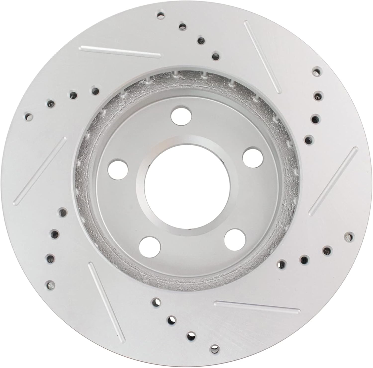 TRQ Performance Front Brake Pad and Rotor Set Ceramic Drilled Slotted G Coated Compatible with 1998-1999 Buick LeSabre Oldsmobile 88 LSS Regency Pontiac Bonneville