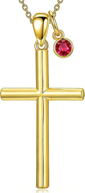 18K Gold Cross Pendant for Women Gold Cross Necklace 18K Gold Jewelry Religious Gift