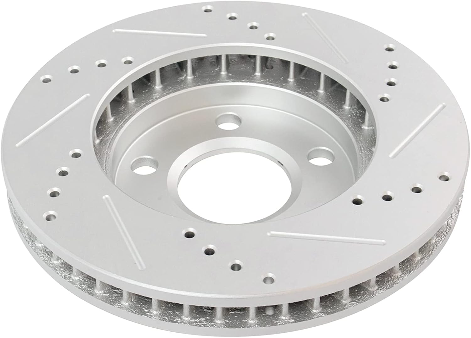 TRQ Performance Front Brake Pad and Rotor Set Ceramic Drilled Slotted G Coated Compatible with 1998-1999 Buick LeSabre Oldsmobile 88 LSS Regency Pontiac Bonneville