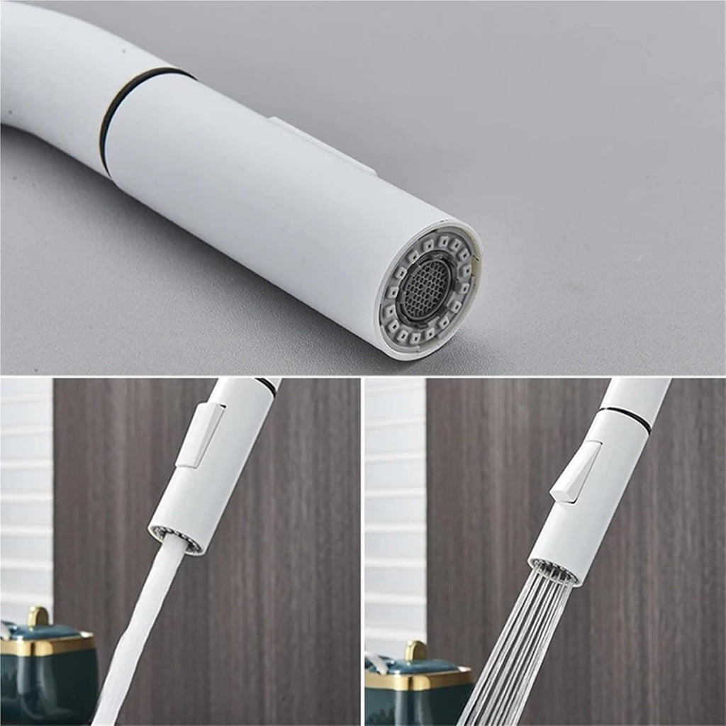 Kitchen Faucet Pull Out Kitchen Water Tap Single Handle 360 Rotation Hot Cold Shower Faucet(Chrom)