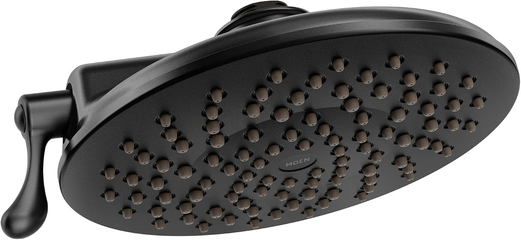 Moen S6320EPBL Showering Acc-Premium Two-Function 8' Diameter Spray Head Eco-Performance Rainshower, Matte Black