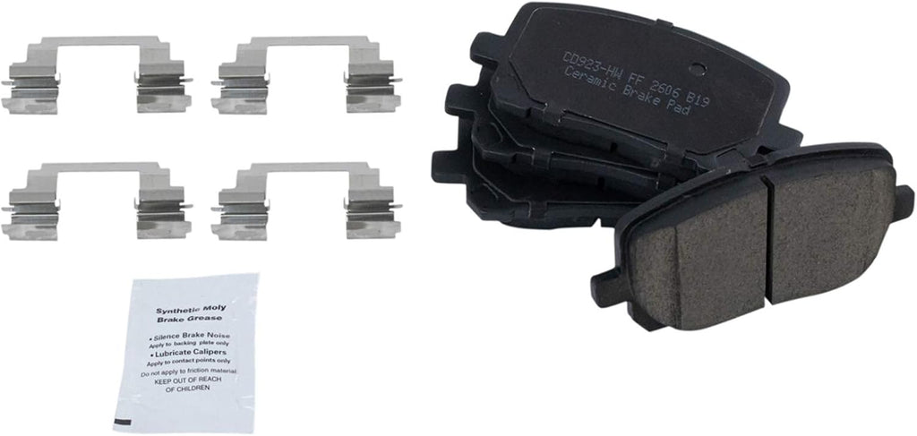TRQ Performance Front Brake Pad and Rotor Set Ceramic Coated Drilled Slotted Vented Rotors Calipers Compatible with 2003-2008 Toyota Corolla Matrix Pontiac Vibe