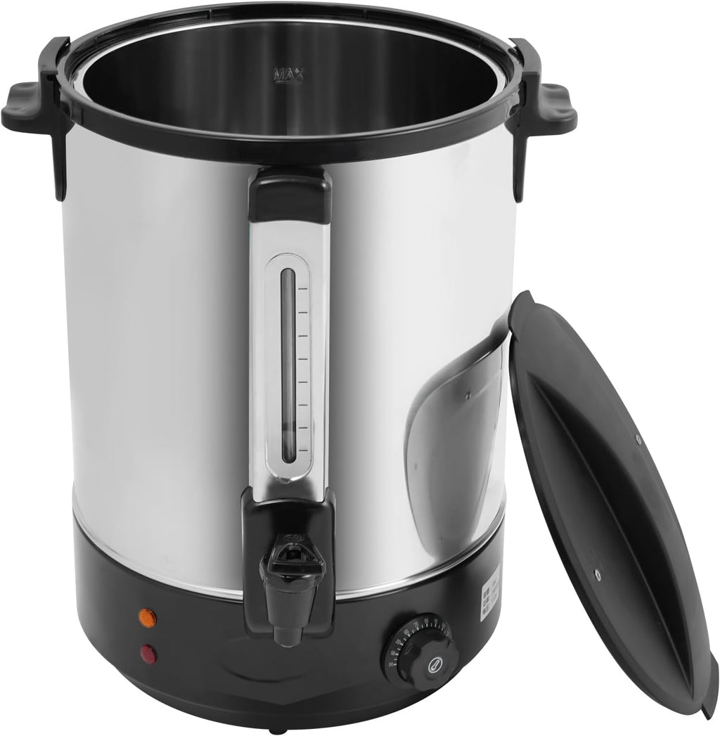 19L Hot Water Dispenser, Electric Heat Preservation Bucket, Commercial Hot Water Dispenser for Outdoor Picnics, Travels, Cafes, Buffets & Hotels, Restaurants (Black)