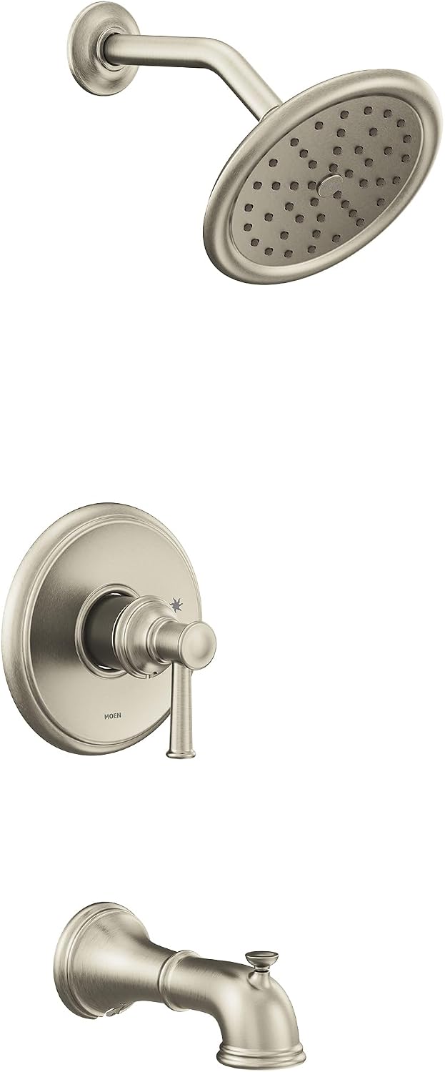 Moen UT2313EPBN Belfield M-CORE 2-Series 1-Handle Tub and Shower Trim Kit, Valve Required, Brushed Nickel