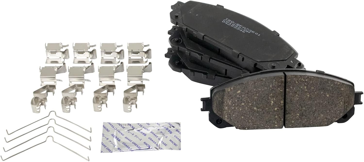 TRQ Performance Front Brake Pad and Rotor Set Ceramic G Coated Drilled Slotted Rotors Compatible with 2016-2021 Jeep Cherokee
