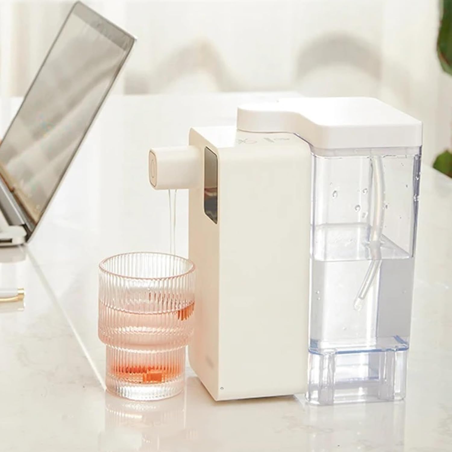 hot water dispensers Water Dispensers Automatic Dispenser Kitchen Desktop Instant Hot Small Desktop Travel Hot Drink Kettle Cold Despenser instant hot water dispenser (Color : A-With Water Tank)