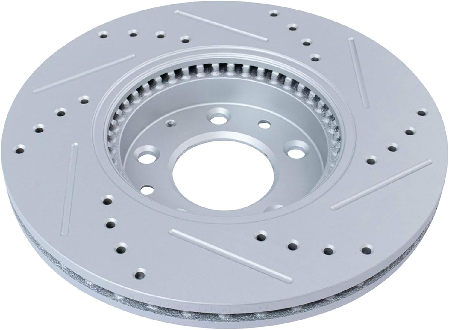 TRQ Performance Front Brake Pad and Rotor Set Ceramic Drilled Slotted Coated Vented Rotors Compatible with 2006-2012 Ford Fusion 2006 Lincoln Zephyr 2007-2012 MKZ 2006-2011 Mercury Milan