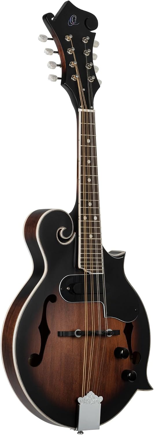 Ortega Americana Series F-Style Acoustic-Electric Mandolin, Satin Whiskey Burst (RMFE30-WB)