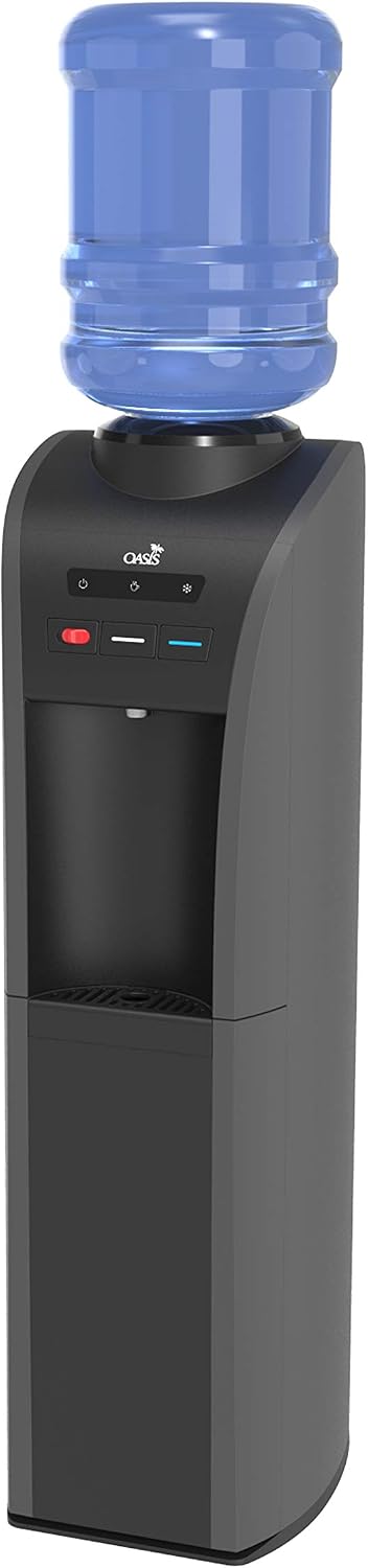 Oasis BPO1SHS BLK w/WTG Atlantis Hot 'N Cold Bottled Water Cooler with WaterGuard System, Black
