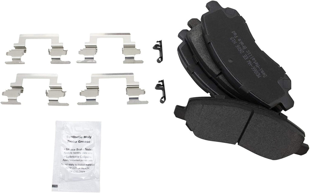 TRQ Front Brake Pad and Rotor Set Semi Metallic Rotors Calipers Compatible with 2011-2014 Chrysler 200 2008-2014 Dodge Avenger Caliber Jeep Compass Patriot