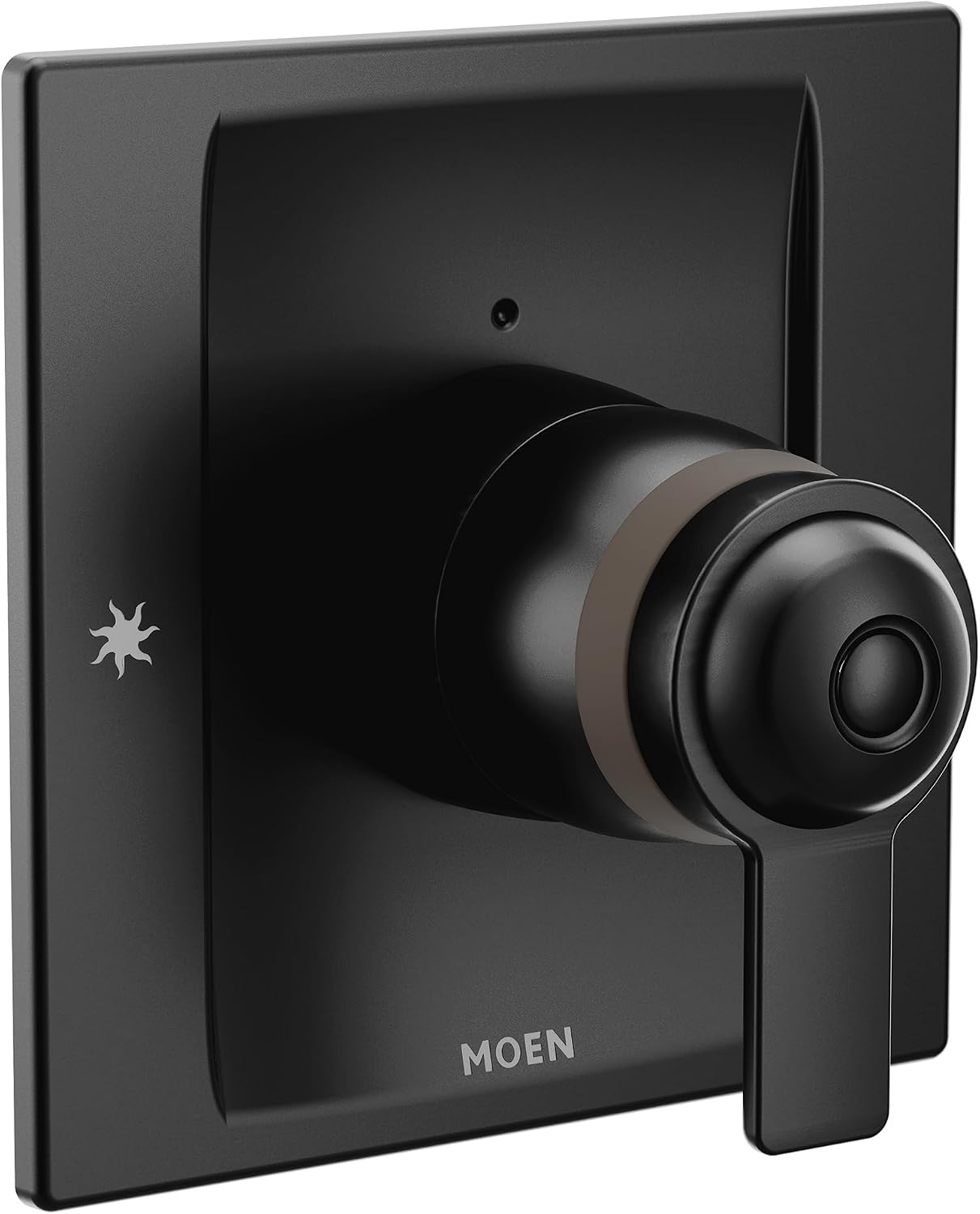 Moen 90 Degree Matte Black ExactTemp Thermostatic Valve Shower Trim Kit, Valve Required, TS3100BL