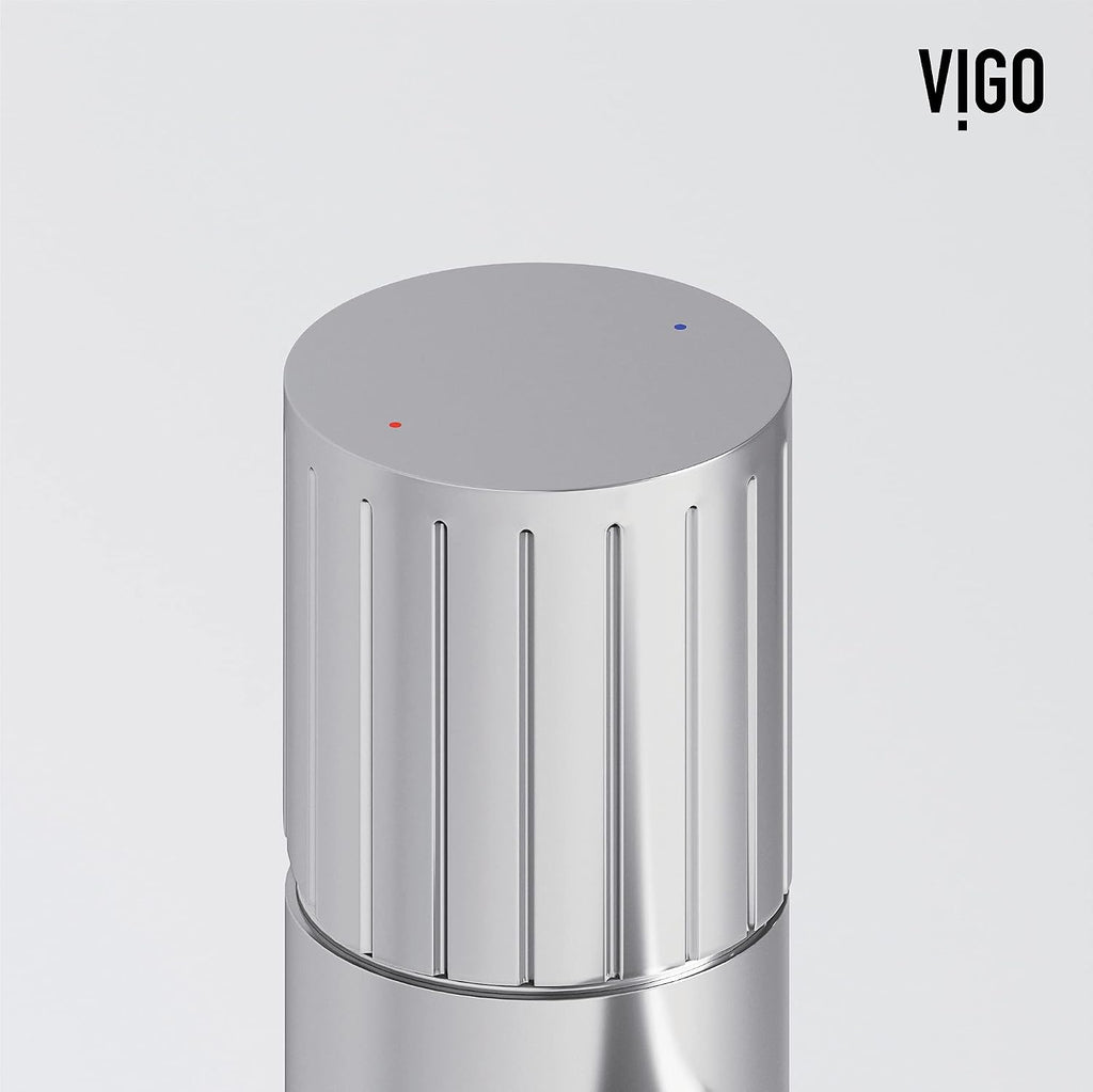 VIGO Ashford Single-Handle Single-Hole Mount Vessel Bathroom Sink Faucet, 11-Inch, Chrome, Modern Design, Solid Brass, 1.2 GPM WaterSense & Ceramic Disc Valve, Corrosion-Resistant