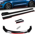 Universal Car Body Kit - Front Bumper Lip Spoiler Splitter Air Dam, Side Skirt Extensions, Rear Diffuser | Fits 69'-73' Wide Cars