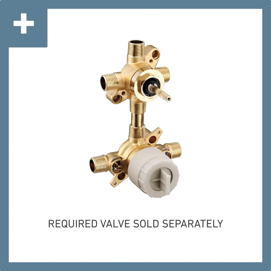 Moen Align Matte Black M-CORE 3-Series 2-Handle Shower Faucet Trim, Valve Required, UT3290BL