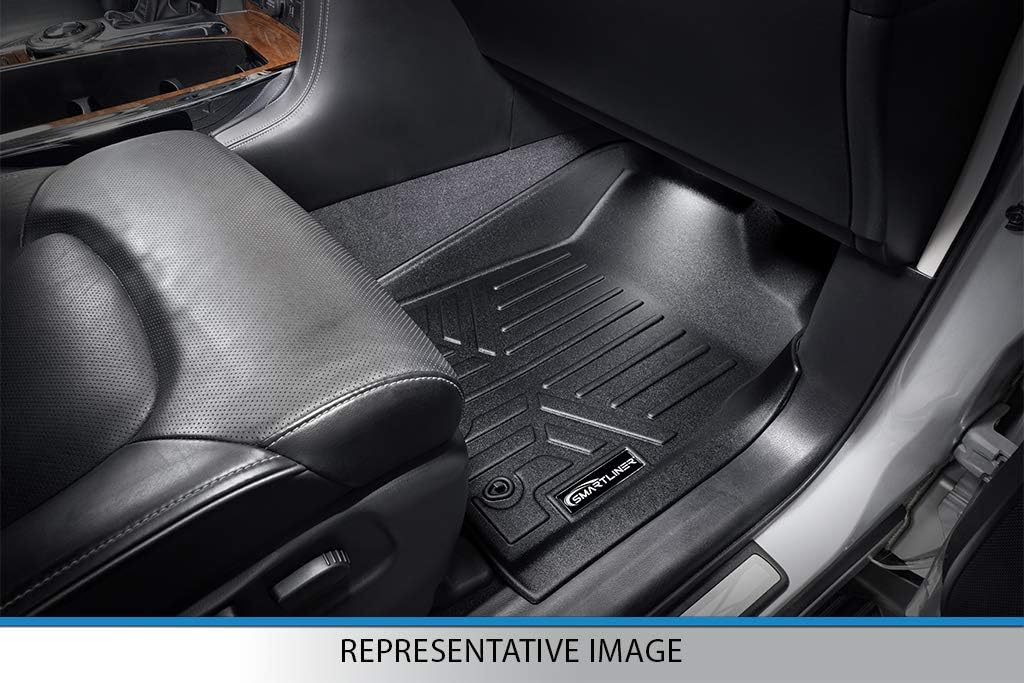 SMARTLINER All Weather Custom Fit Floor Mats 2 Row Liner Set Compatible with 2021-2023 Kia Seltos