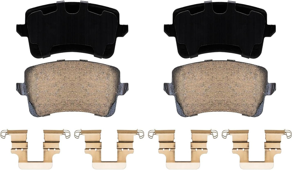 Detroit Axle - Brake Kit for Audi 2012-2013 A5, 2012 A5 Quattro, Disc Brake Rotors Ceramic Brakes Pads Replacement : 12.60' inch Front and 12.99' inch Rear Rotors