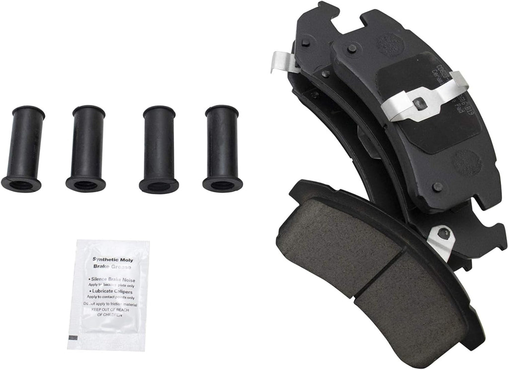 TRQ Performance Front Brake Pad and Rotor Set Ceramic Drilled Slotted G Coated Compatible with 1998-1999 Buick LeSabre Oldsmobile 88 LSS Regency Pontiac Bonneville