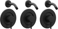 Moen Align Matte Black Posi-Temp Pressure Balancing Modern Shower Trim Kit without Showerhead, Valve Required, T2192NHBL (Pack of 3)