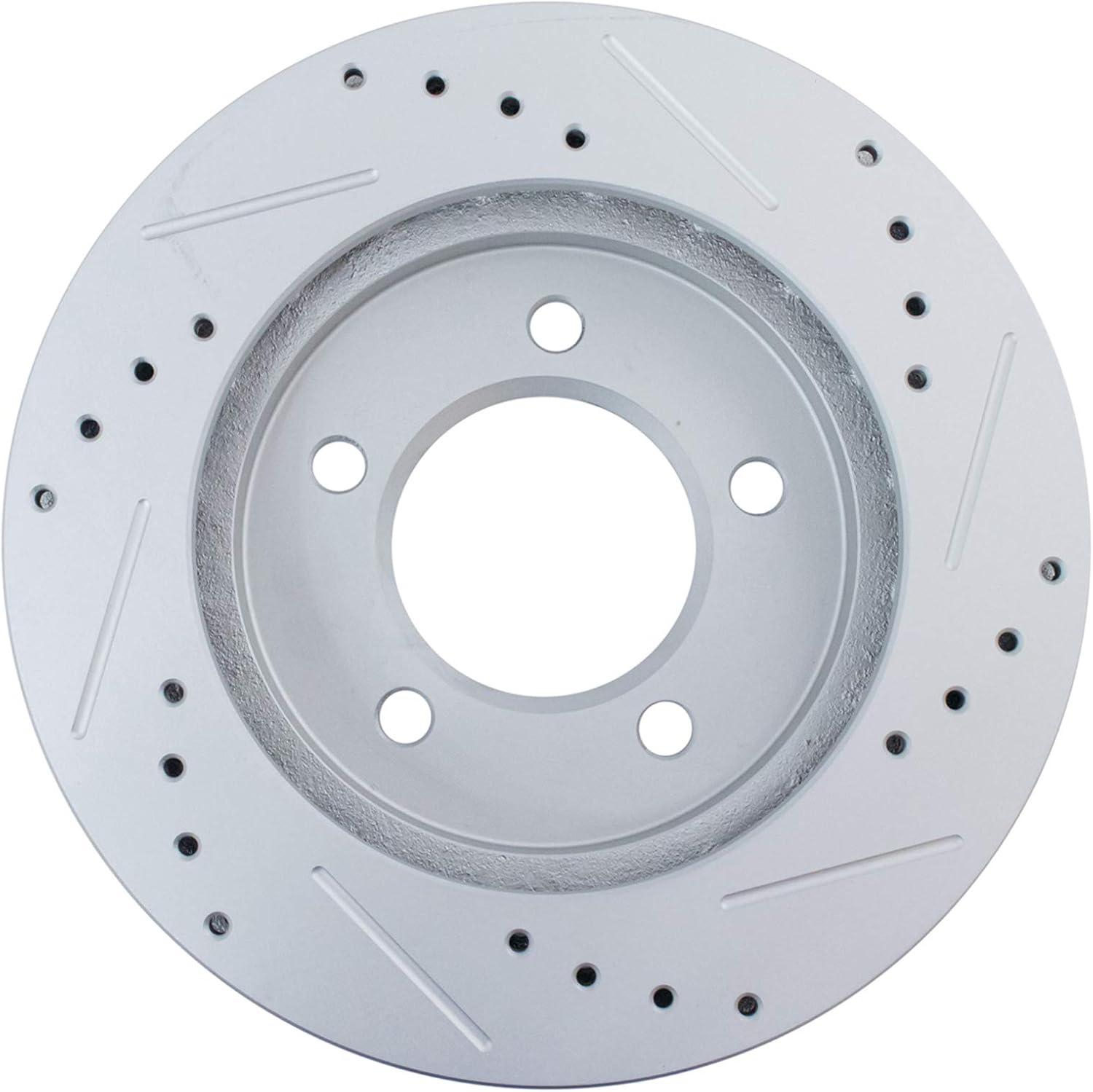 TRQ Performance Front Brake Pad and Rotor Set Ceramic Coated Drilled Slotted Vented Rotors Compatible with 1997-2002 Ford Expedition 1998-2002 Lincoln Navigator