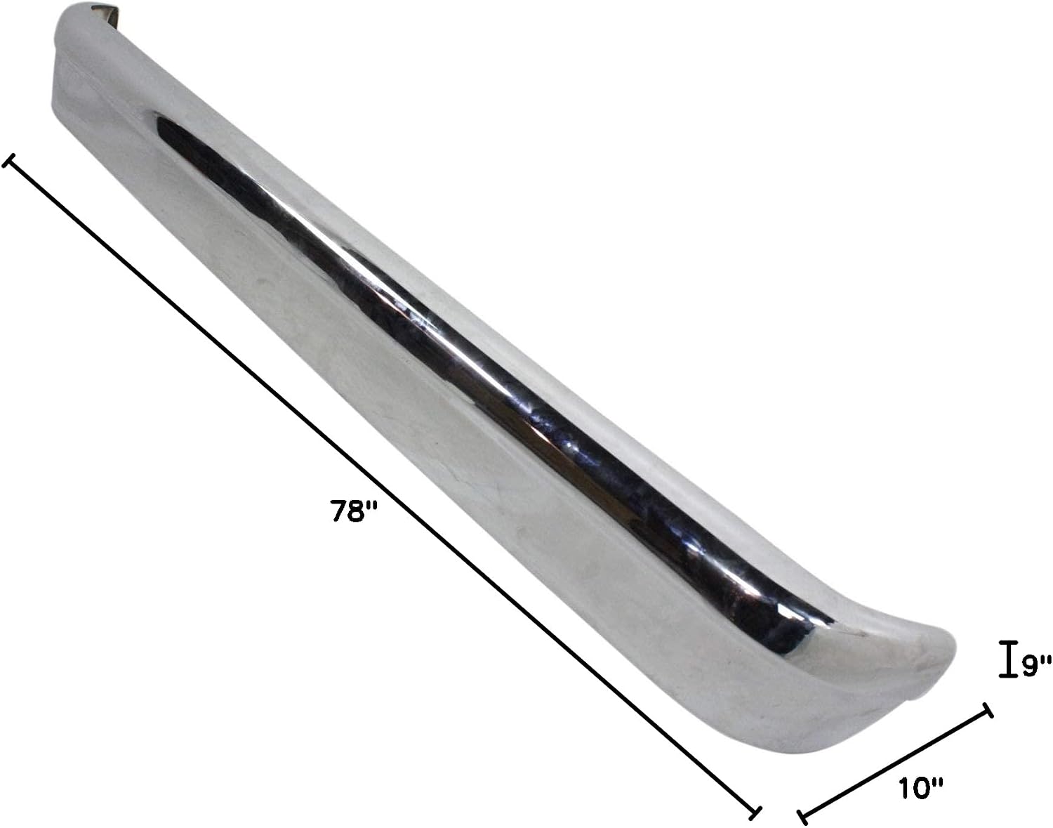 Garage-Pro Rear Bumper for Ford E-150 E-250 E-350 Super Duty 2005-2014, Chrome Steel, Automotive Exterior Accessories w/o Molding Holes, No Parking Aid Sensor