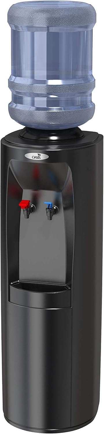 Oasis BPO1SHS BLK w/WTG Atlantis Hot 'N Cold Bottled Water Cooler with WaterGuard System, Black