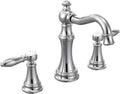 Moen Weymouth Chrome Two-Handle Widespread Traditional Bathroom Faucet Trim Kit, Valve Included, TVS42108