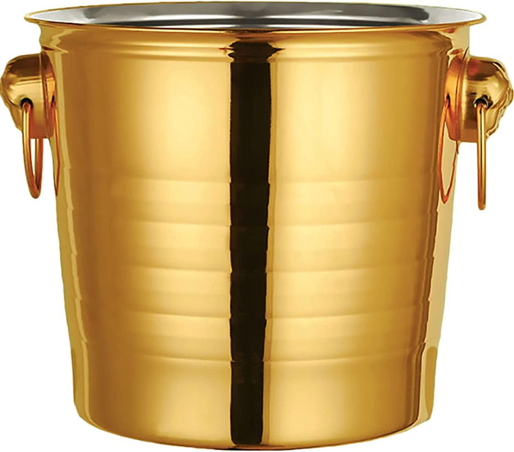 Stainless Steel Bar Ice Bucket Set, Included Tongs Great for Home Bar, Chilling Beer, Champagne and Wine