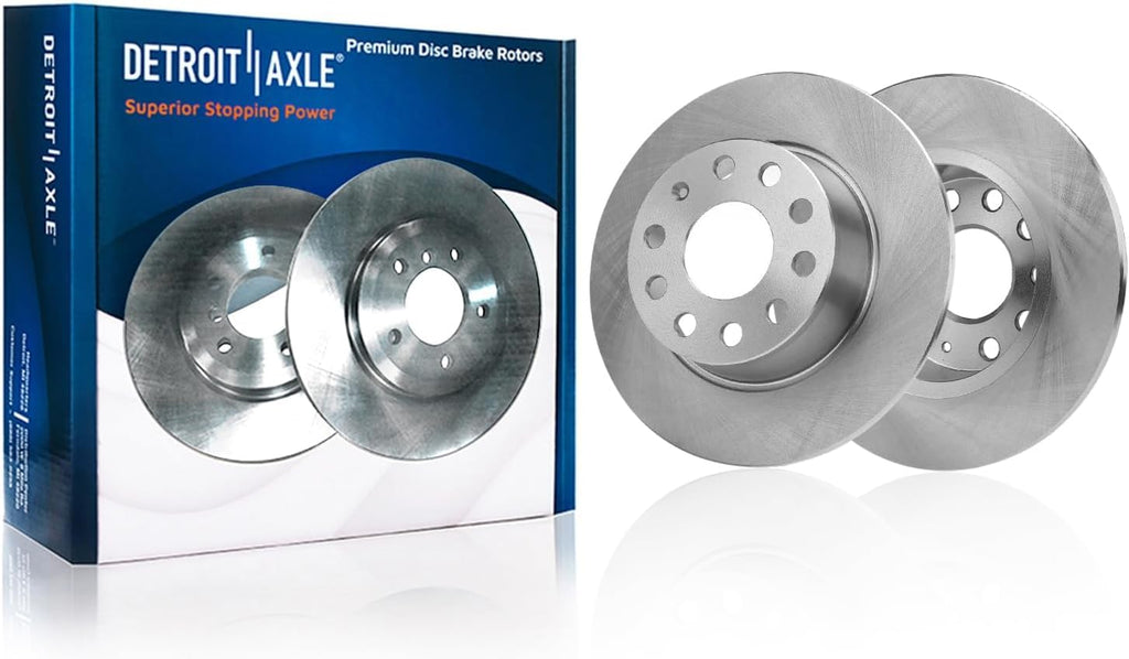 Detroit Axle - 1.4L Brake Kit for Volkswagen 2019-2020 Jetta, 11.34' inch Front and 10.71' inch Rear Disc Brake Rotors Ceramic Brakes Pads with Hardware Replacement