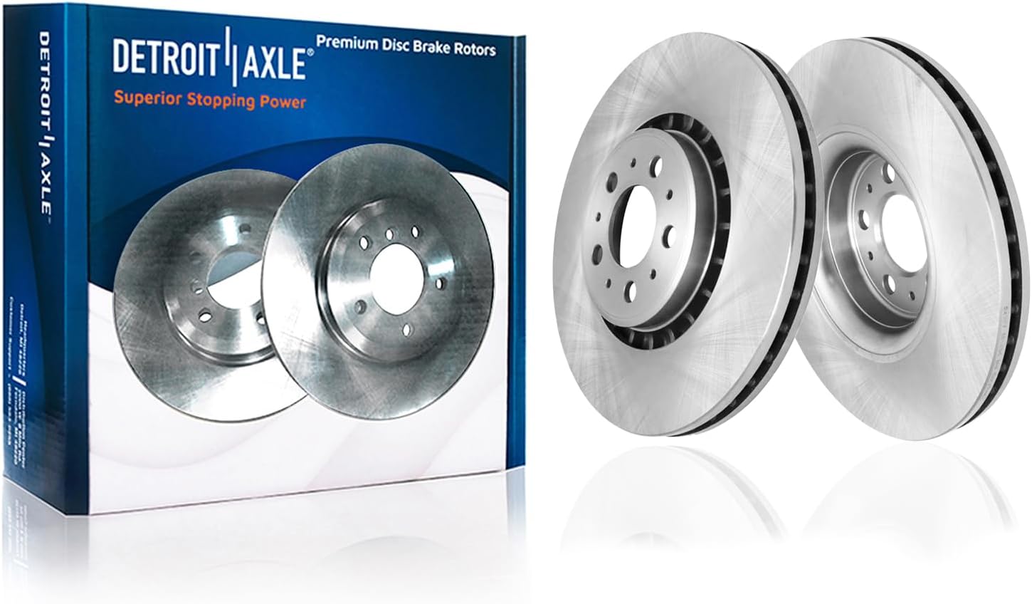 Detroit Axle - Brake Kit for 2003-2014 Volvo XC90 Disc Brake Rotors Ceramic Brakes Pads 2004 2005 2006 2007 2008 2009 2010 2011 2012 2013 Replacement : 13.23' inch Front and 12.13' inch Rear Rotor