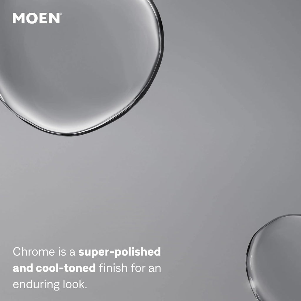 Moen 6706 Genta LX One-Handle Modern Bathroom Sink Faucet, Chrome, Single Hole with Optional Deckplate, Includes Pop-Up Drain