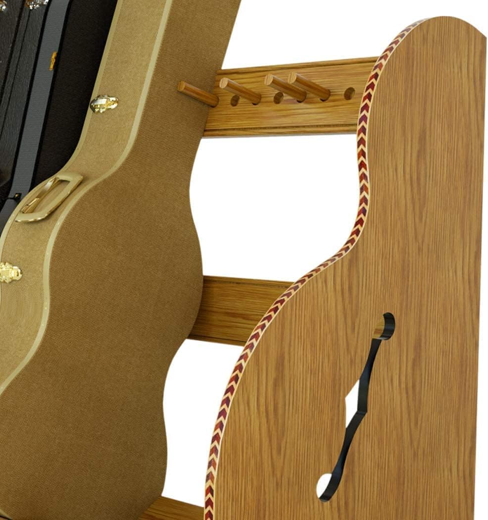 A&S Crafted Products Guitar Case Rack for Electrics & Acoustics - The Studio Deluxe (Regular) | Red Oak | Made in U.S.A.