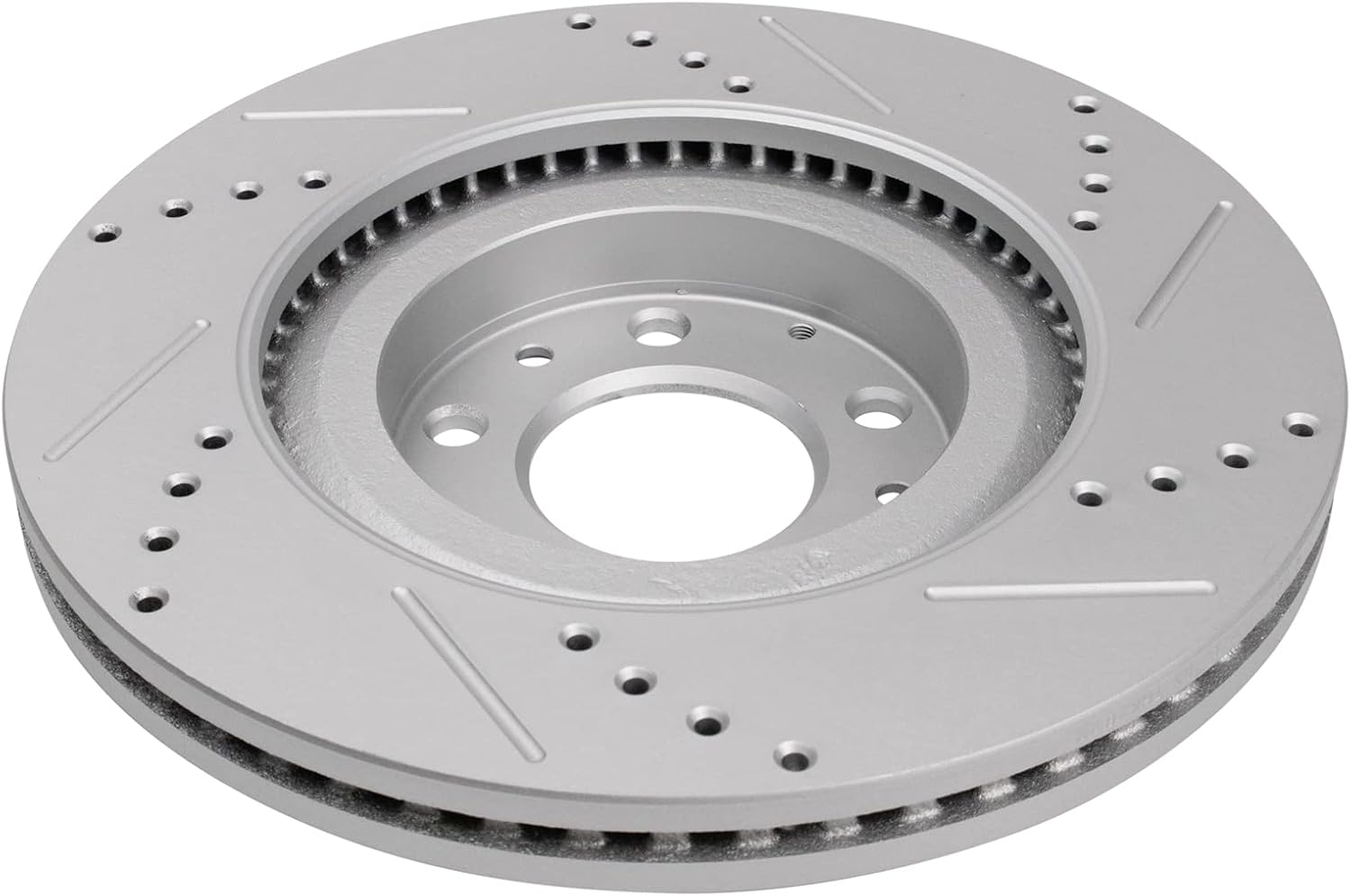 TRQ Performance Front Brake Pad and Rotor Set Ceramic Coated Drilled Slotted Rotors Compatible with 2007-2015 Mazda CX-9