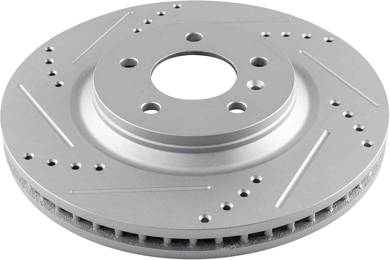 TRQ Performance Front Brake Pad & Rotor Kit Ceramic Premium G-Coated Slotted X Drilled Compatible with 2008-2009 Buick LaCrosse