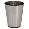Bath Bliss 5 Liter Small Wastebasket, Stainless Steel|Compact Round Open Top Trash Can, Durable Bathroom Bedroom Dorm Office Garbage Bin, Stylish Space-Saving Waste Disposal Container (Pack of 12)