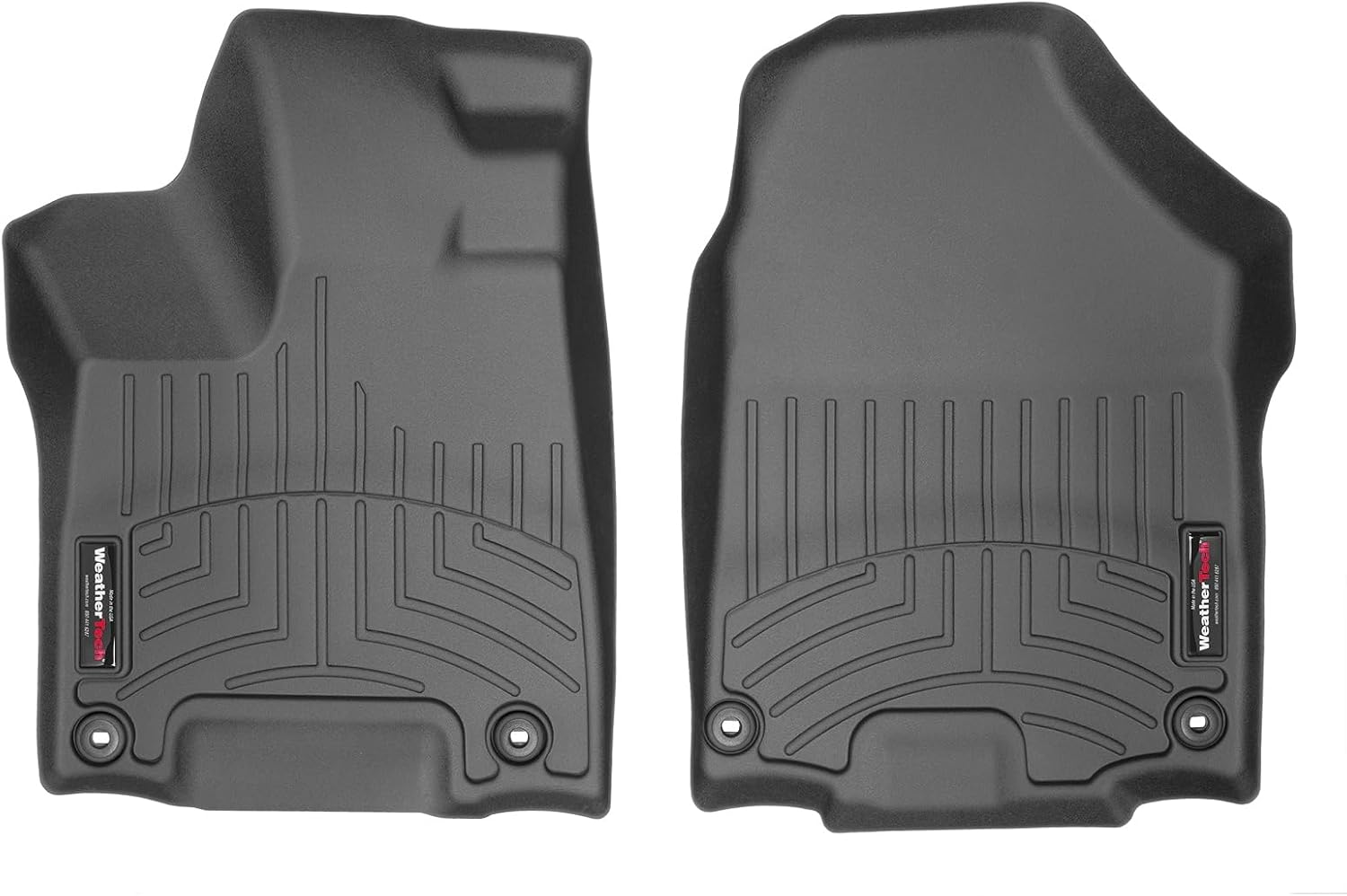 WeatherTech Custom Fit FloorLiners for Honda Ridgeline - 1st Row (449711), Black