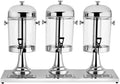 Beverage Dispenser, Cold Beverage Dispenser, Stainless Steel Juice Hot Cold Beverage for Restaurant, Water, Chilled Refreshments,Silver-Three Head,Silver-Three Head
