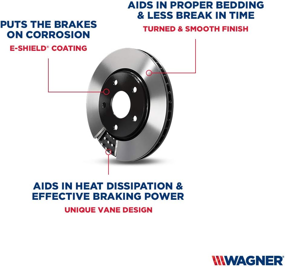 Wagner TQ QC914VK Brake Pad & Rotor Kit with Hardware, Front, Fits 2007 Honda Accord and other vehicles