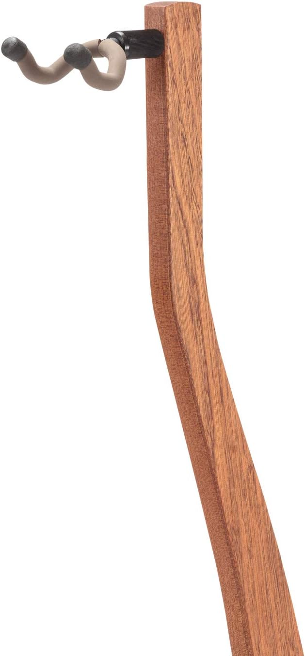 Zither Wooden Bass Guitar Stand - Handcrafted Solid Mahogany Wood Floor Stands Best for Electric Bass Guitars, Made in USA