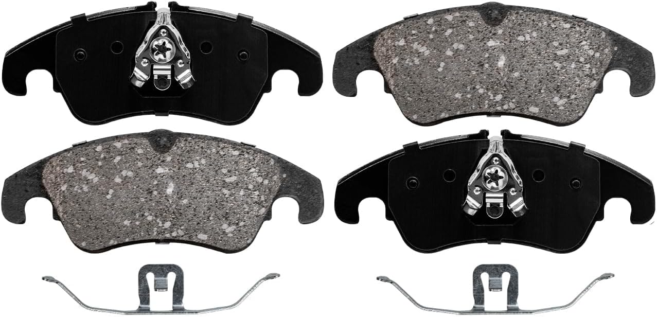 Detroit Axle - 10pc Brake Kit for Audi 2013-2016 Q5, 2012-2016 S4, 2017 S5, Drilled and Slotted Disc Brakes Rotors Ceramic Brake Pads Replacement : 13.58' inch Front and 12.99' inch Rear Rotors