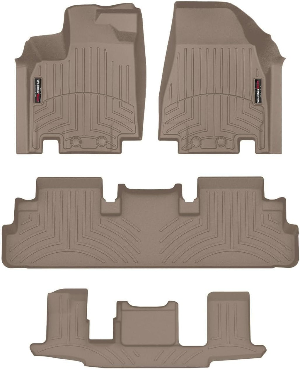WeatherTech Custom Fit FloorLiners for Infiniti QX60 - Full Set (451698-1-2-3), Tan
